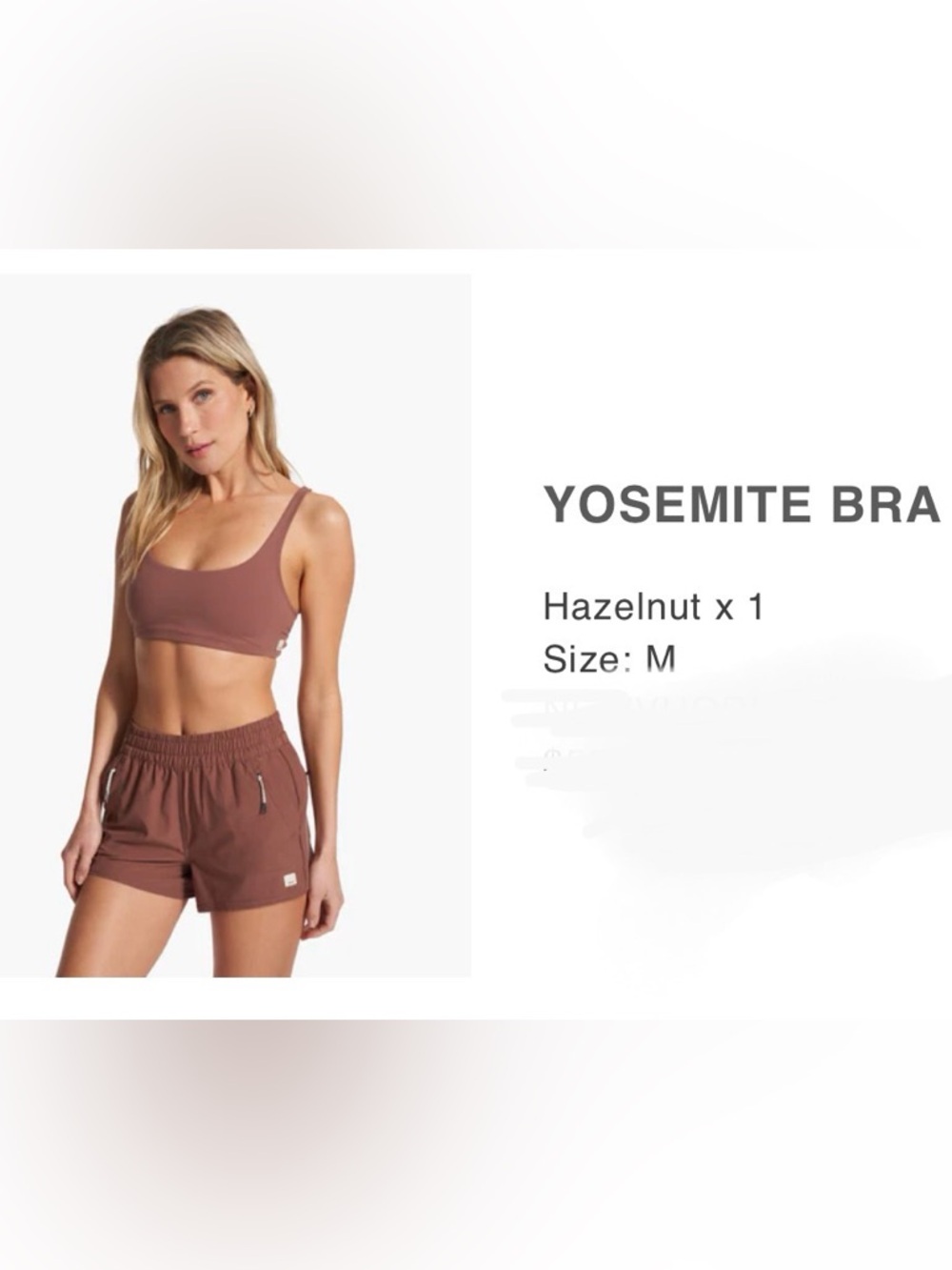 Vuori Hazelnut Sports Bra